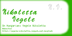 nikoletta vegele business card